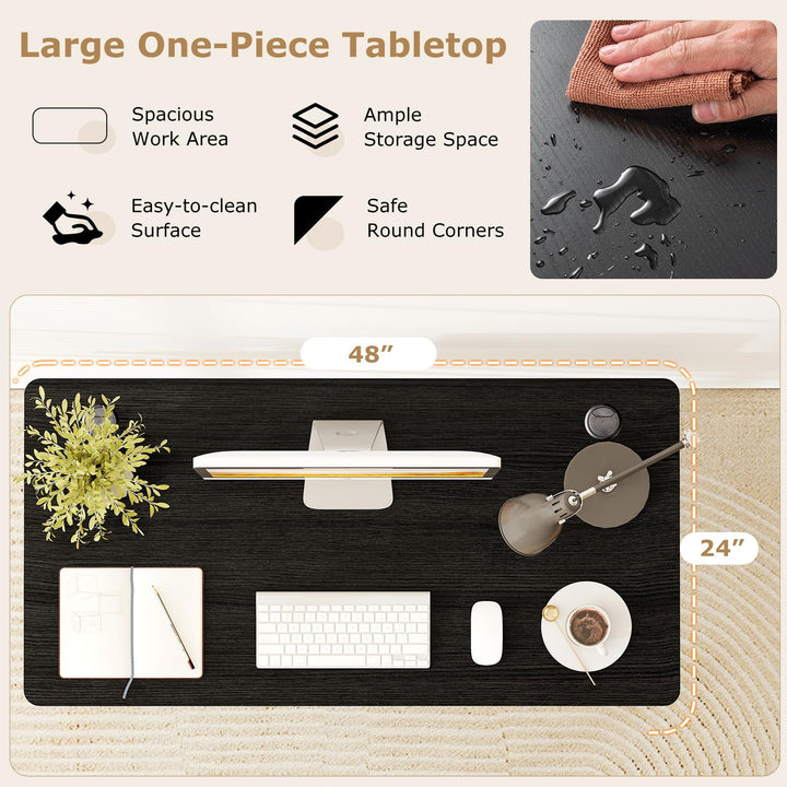 Giantex 48 x 24 inch Solid Universal Wood Table Top Rectangular Countertop Tabletop