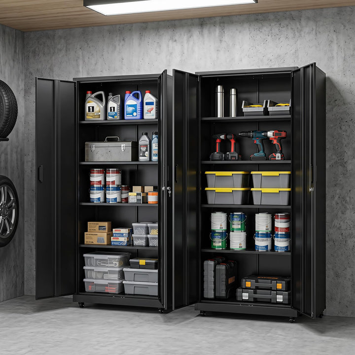 Giantex 73" Tall Metal Storage Cabinet for Garage and Office
