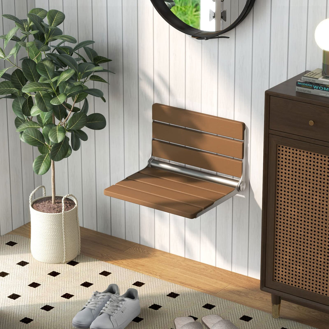  Folding Shower Seat Wall Mounted - Giantex