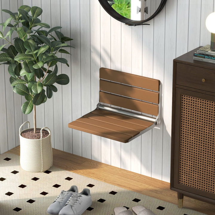 Folding Shower Seat Wall Mounted - Giantex