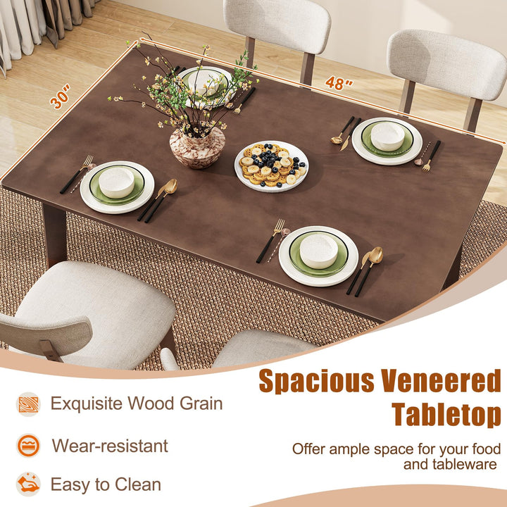 Giantex 48-Inches Rectangular Wooden Dining Table for 4