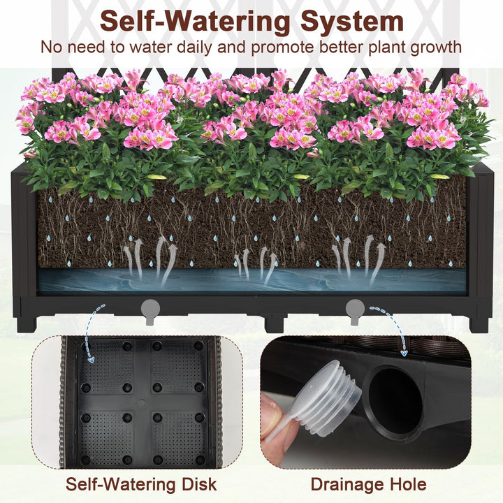 Giantex 2 Pack Raised Garden Beds with Trellis