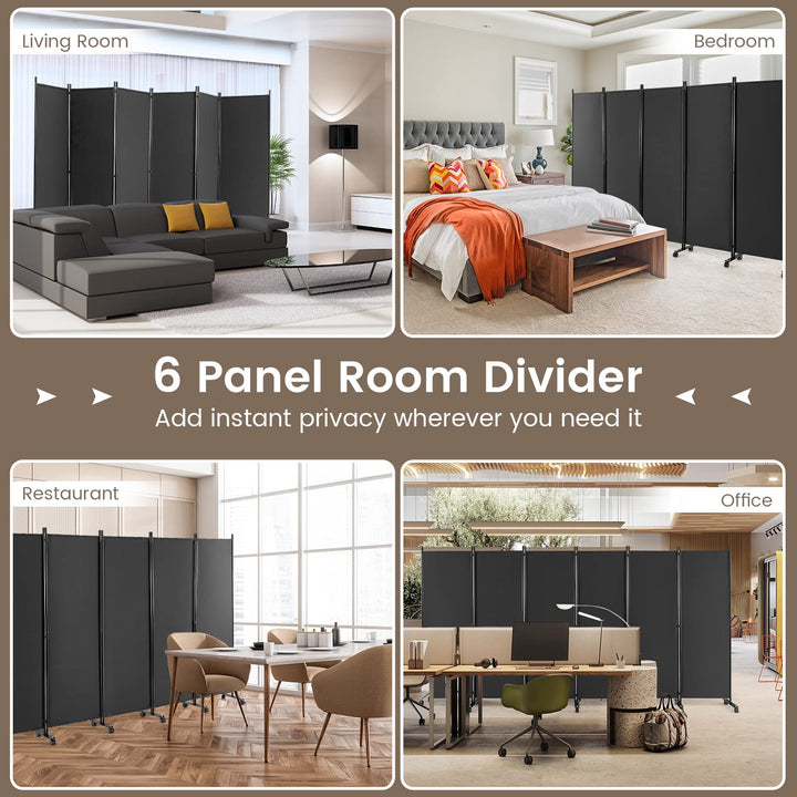 Giantex 6 Panel Room Divider, 132&