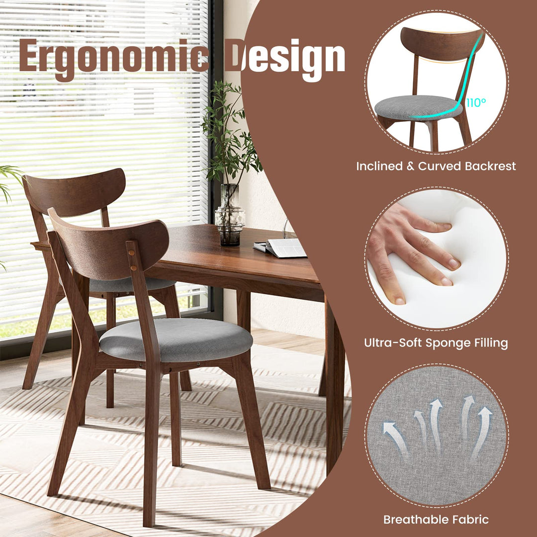 Giantex Upholstered Dining Chairs Set of 2/4 for Living Room Restaurant