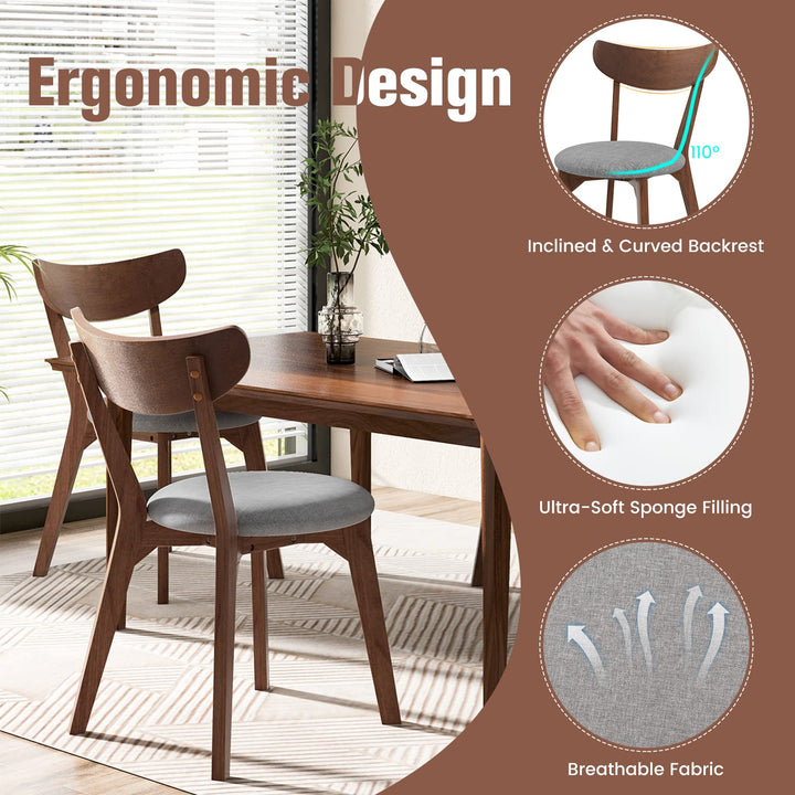 Giantex Upholstered Dining Chairs Set of 2/4 for Living Room Restaurant