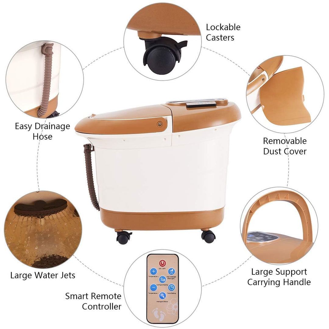 Giantex All in One Foot Spa Bath Massager w/Heating &amp; Surfing
