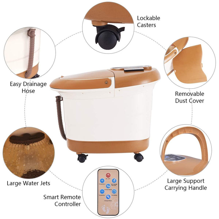 Giantex All in One Foot Spa Bath Massager w/Heating &amp; Surfing
