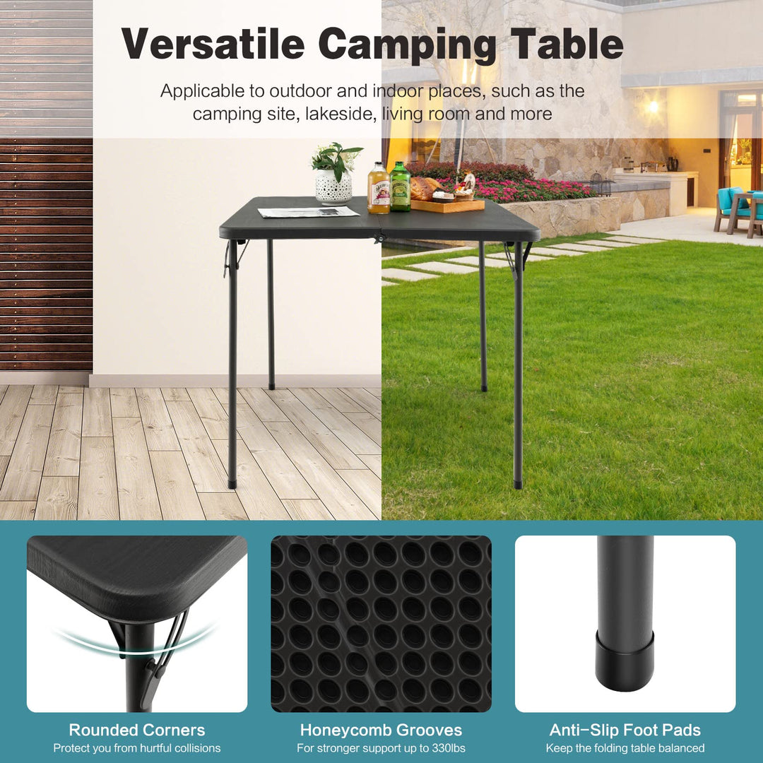 Giantex Portable Folding Table, Foldable Picnic Table with All-Weather HDPE Tabletop