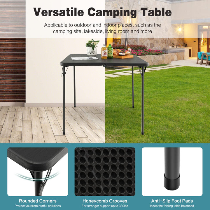 Giantex Portable Folding Table, Foldable Picnic Table with All-Weather HDPE Tabletop