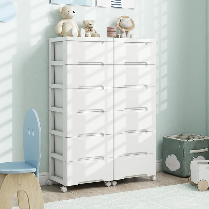 Giantex Plastic Rolling Storage Drawer Cart on Wheels