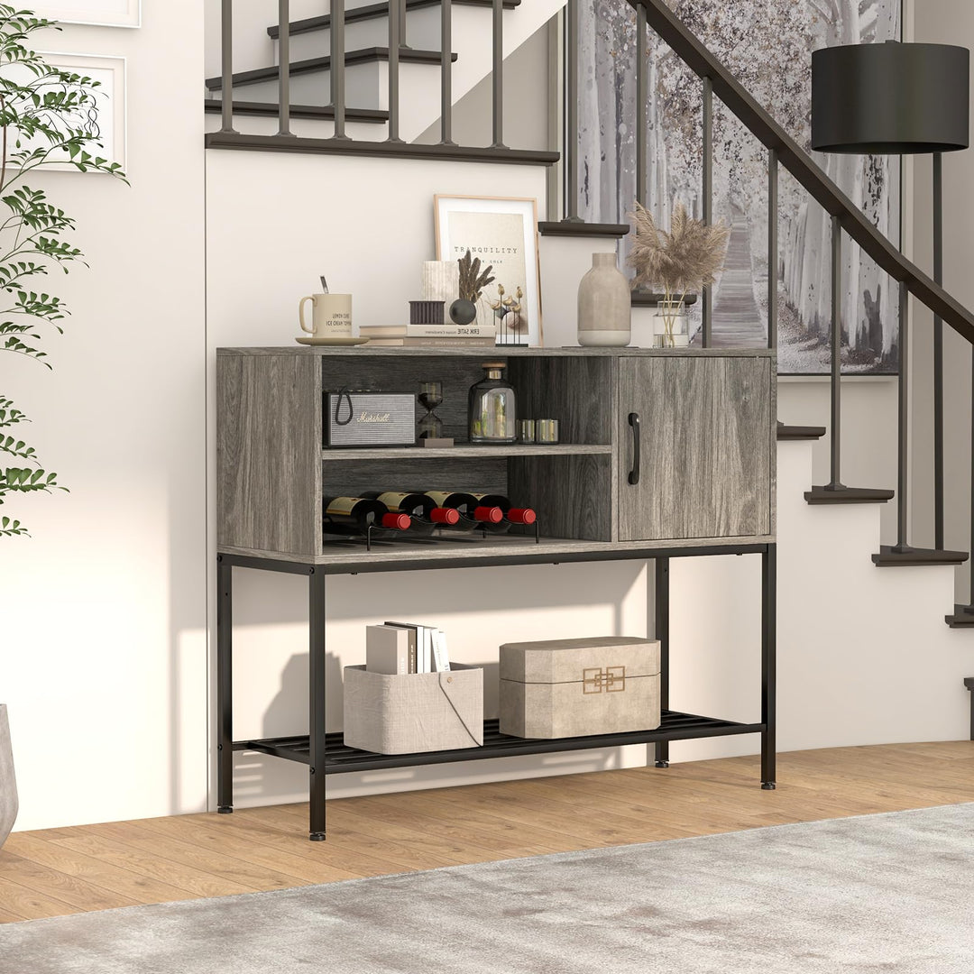 Giantex Buffet Cabinet with Power Outlets &amp; USB Ports, Wood Coffee Bar Cabinet