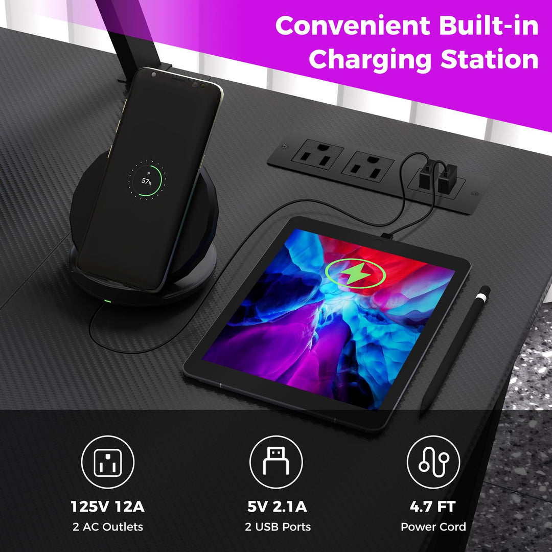 Giantex 39” L-Shaped Computer Desk with Power Outlets