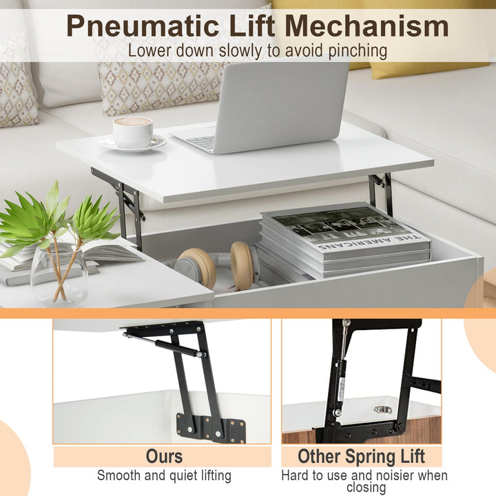 Giantex Lift-Top Coffee Table, Modern Center Table w/Lift Tabletop, Open &amp; Hideaway Compartments