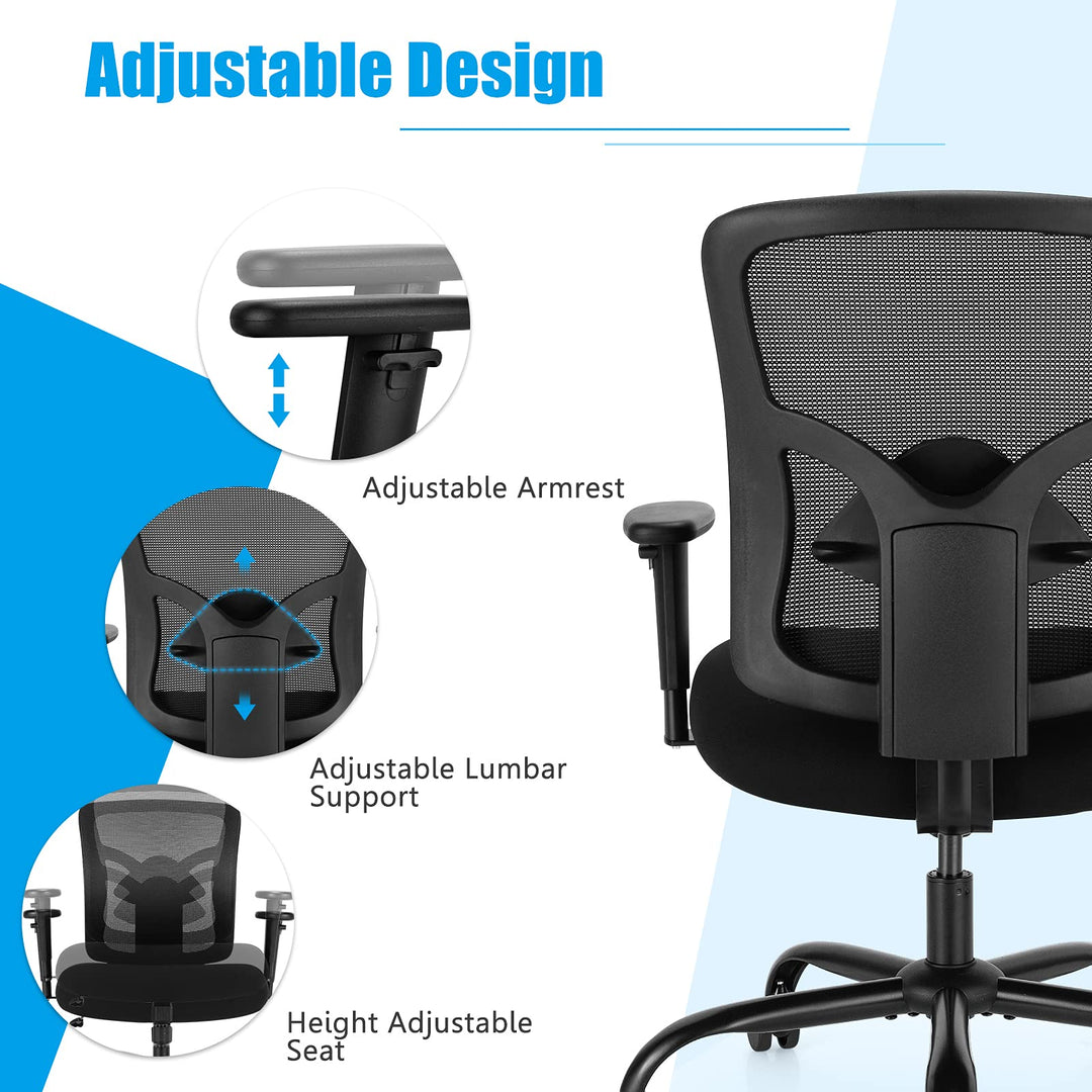 Giantex 400LBS Mesh Big and Tall Office Chair Swivel Task Chair