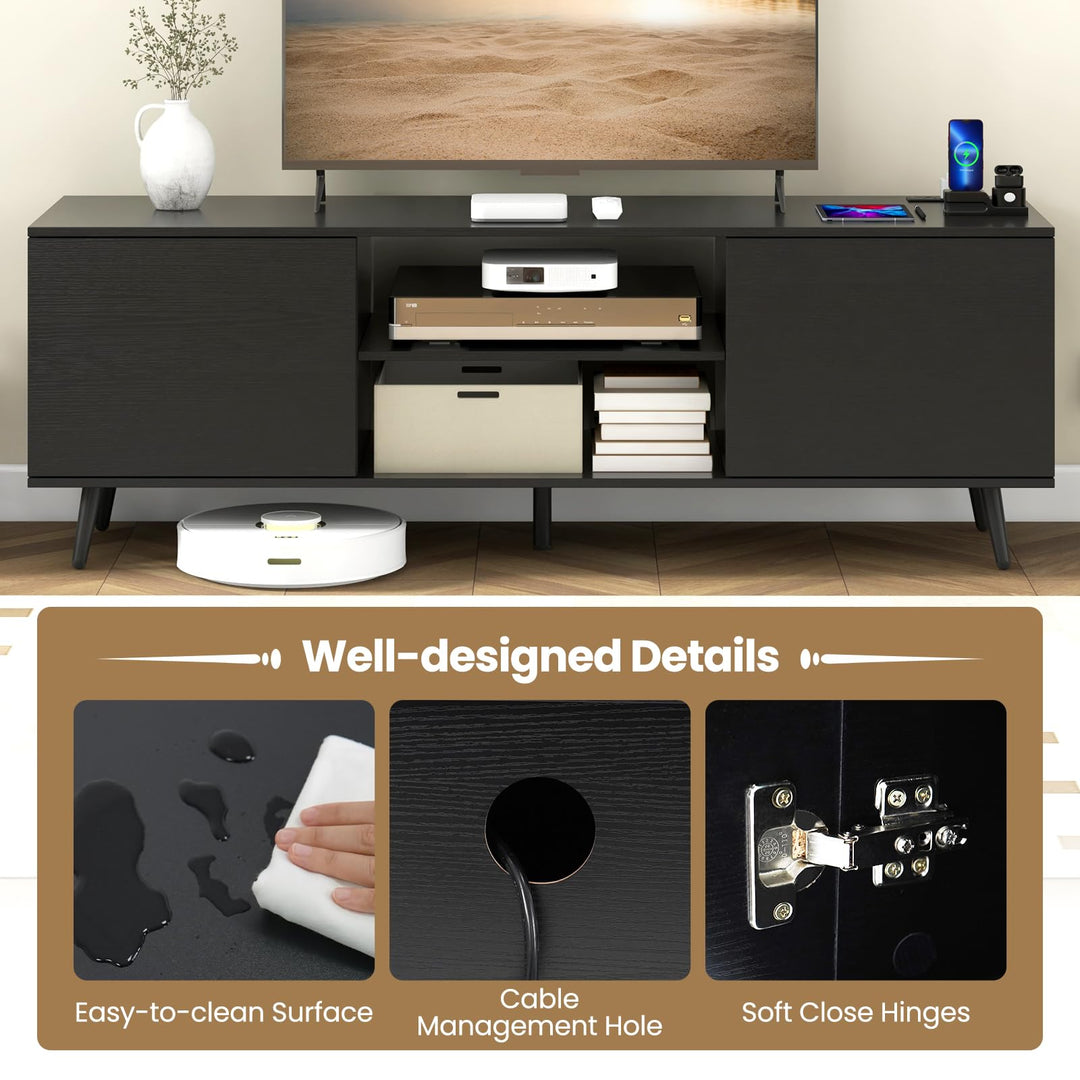 Giantex TV Stand with Power Outlet for TVs up to 60&