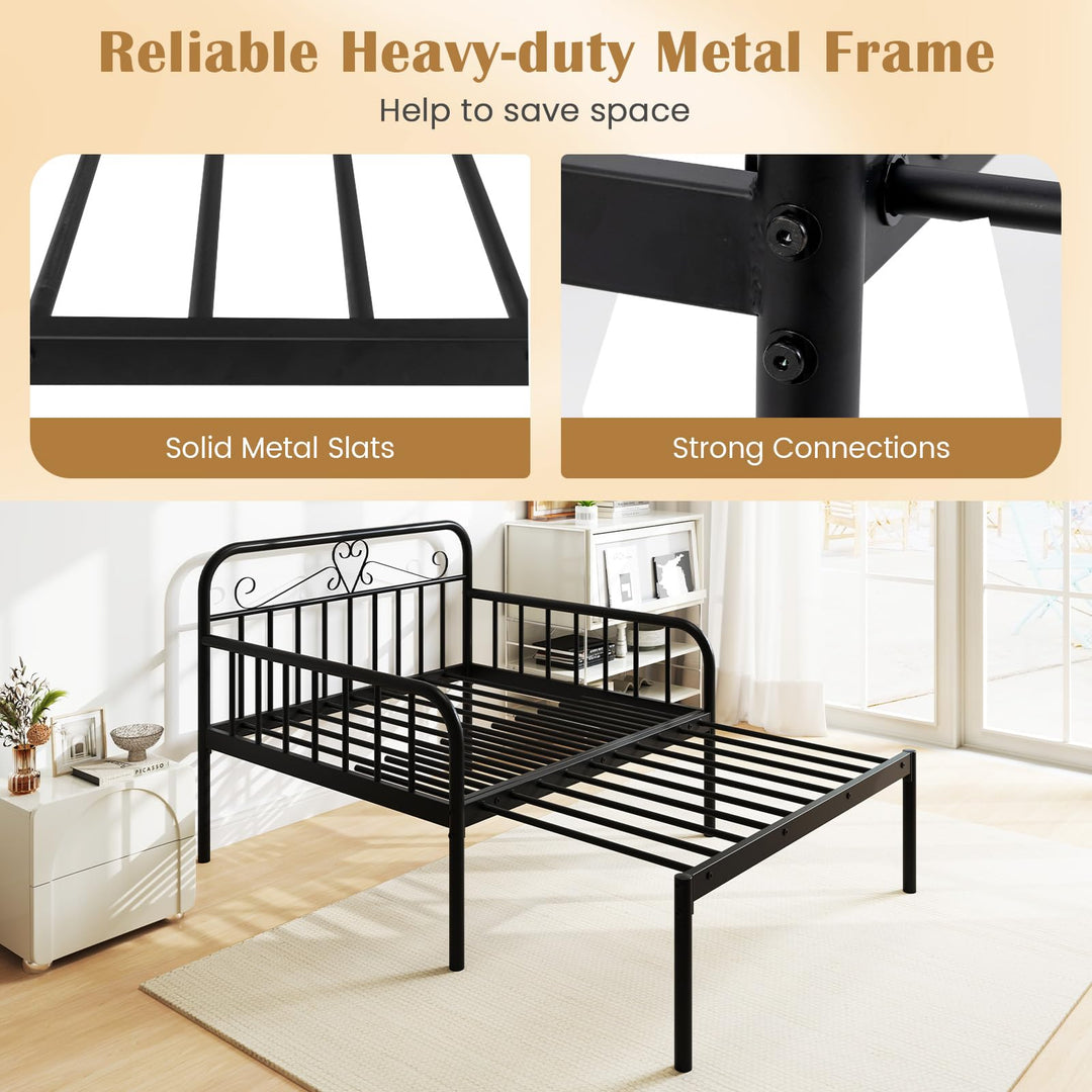 Giantex Metal Twin Bed Frame, Convertible Sofa Bed with Headboard &amp; Armrests, Pull-Out Sleeper Chair Bed