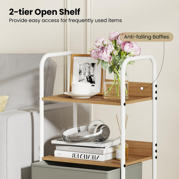 Giantex Utility Rolling Cart with Foldable Fabric Drawers