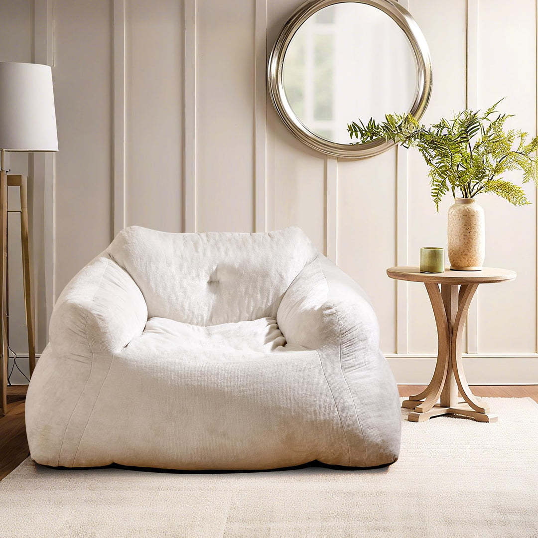 Giantex Bean Bag Chair for Adults Teens Plush Lazy Sofa with Ultra-Soft Velvet Cover &amp; Non-Slip Bottom
