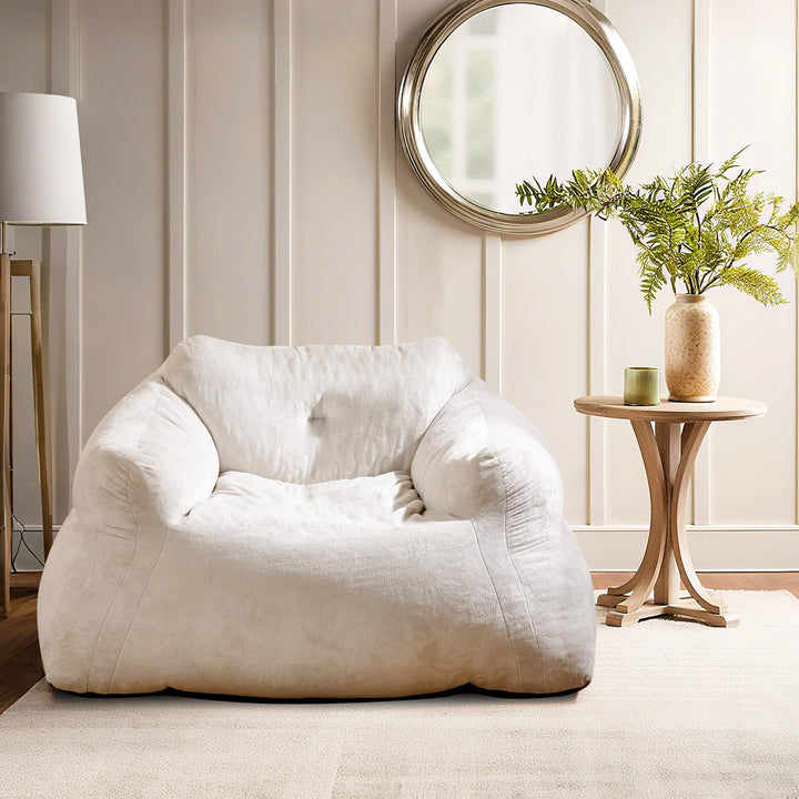Giantex Bean Bag Chair for Adults Teens Plush Lazy Sofa with Ultra-Soft Velvet Cover &amp; Non-Slip Bottom