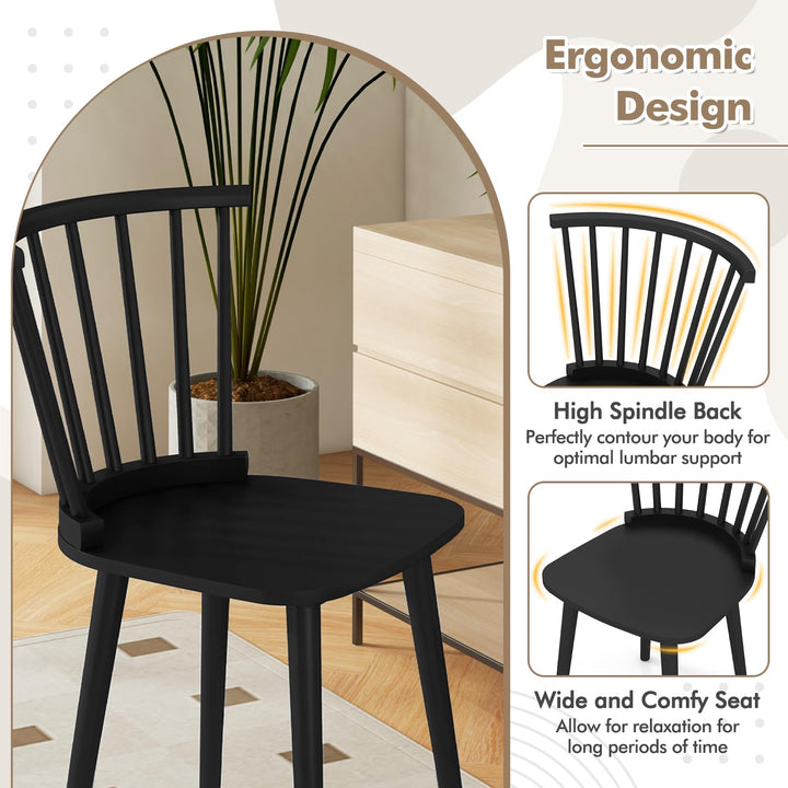 Giantex Windsor Dining Chairs Set for Home Living Room