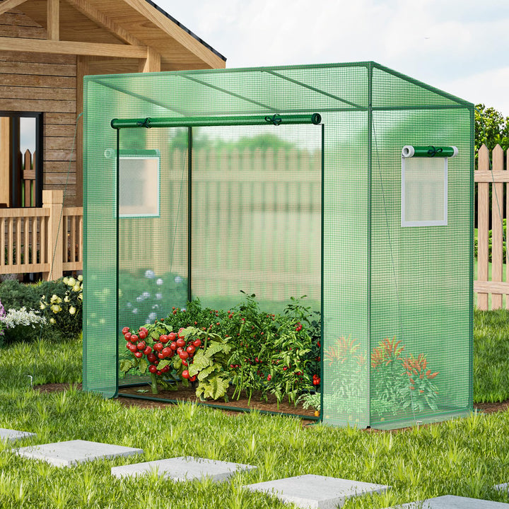 Giantex Outdoor Portable Mini Greenhouse w/ PE Cover &amp; 4 Ground Stakes &amp; Ropes