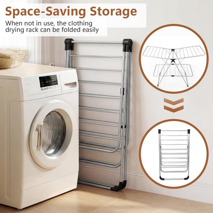 Giantex Foldable Clothes Drying Rack for Indoor and Outdoor Use