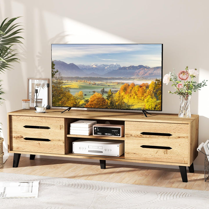 Giantex Mid Century Modern TV Stand for 55-65 Inch TV