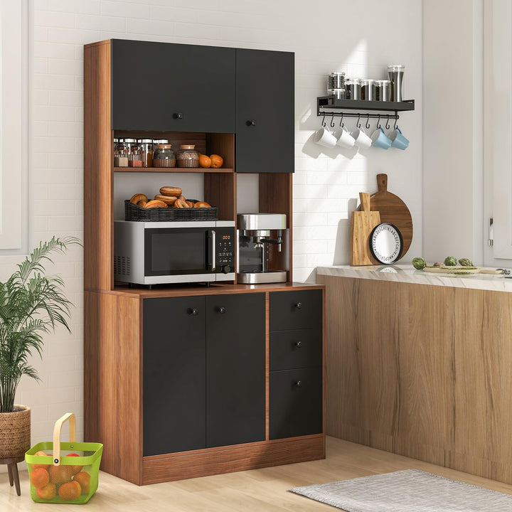 Giantex Kitchen Pantry, Buffet Hutch with 3 Storage Cabinet, 71&