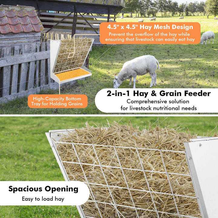Giantex Hay Feeder for Goats - 28&