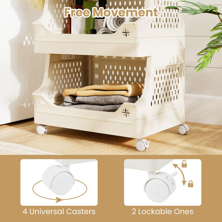 Giantex Rolling Laundry Cart with Wheels