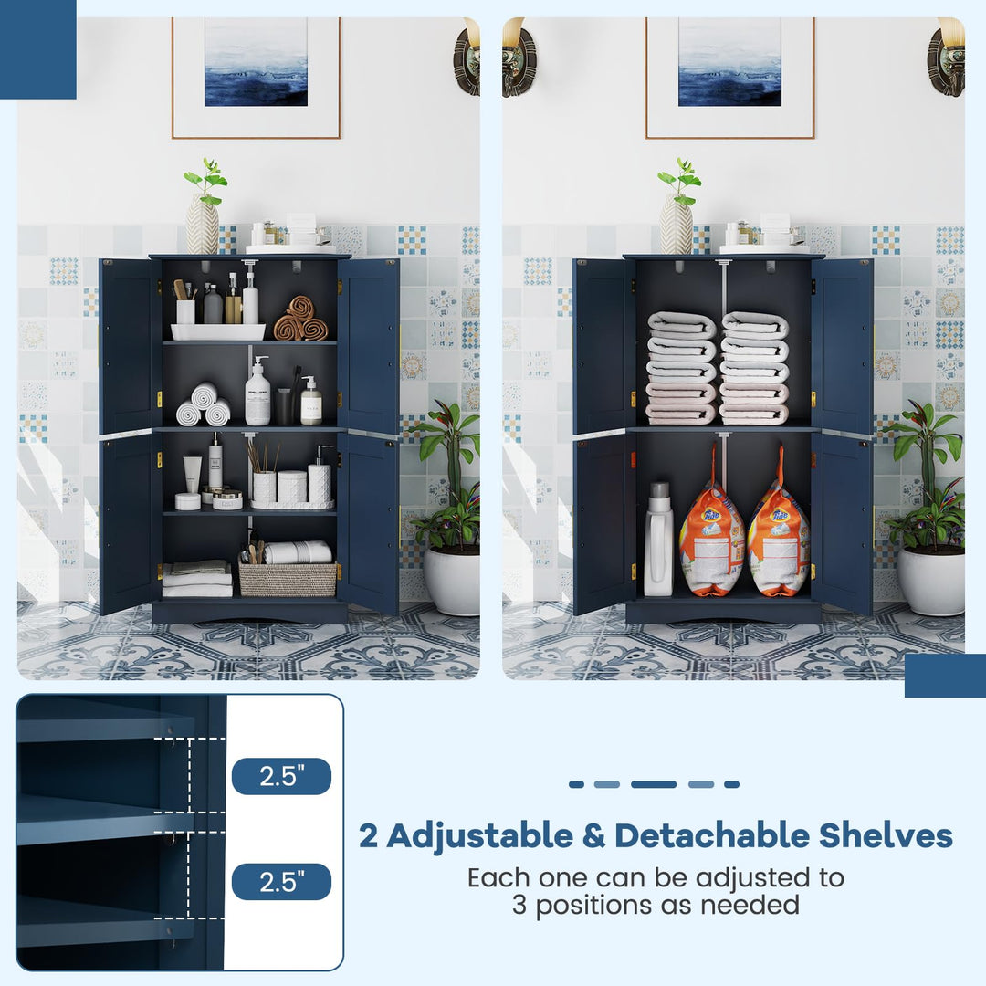Giantex Bathroom Storage Cabinet Freestanding Floor Cabinet