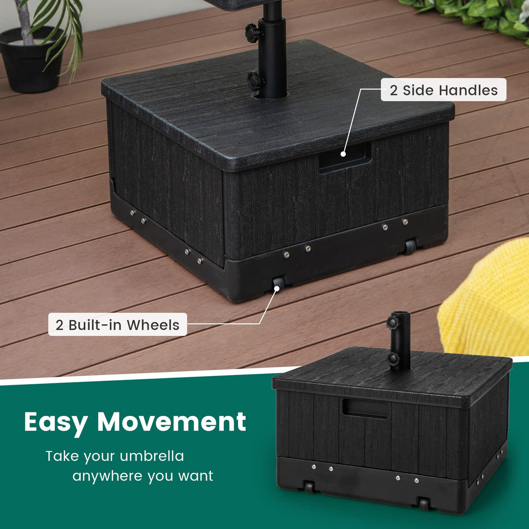 Giantex Outdoor Side Table with Umbrella Stand