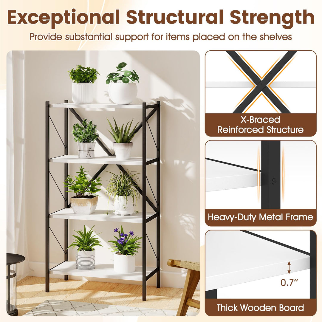 Giantex Modern Bookcase with Heavy-Duty Metal Frame (1/2)