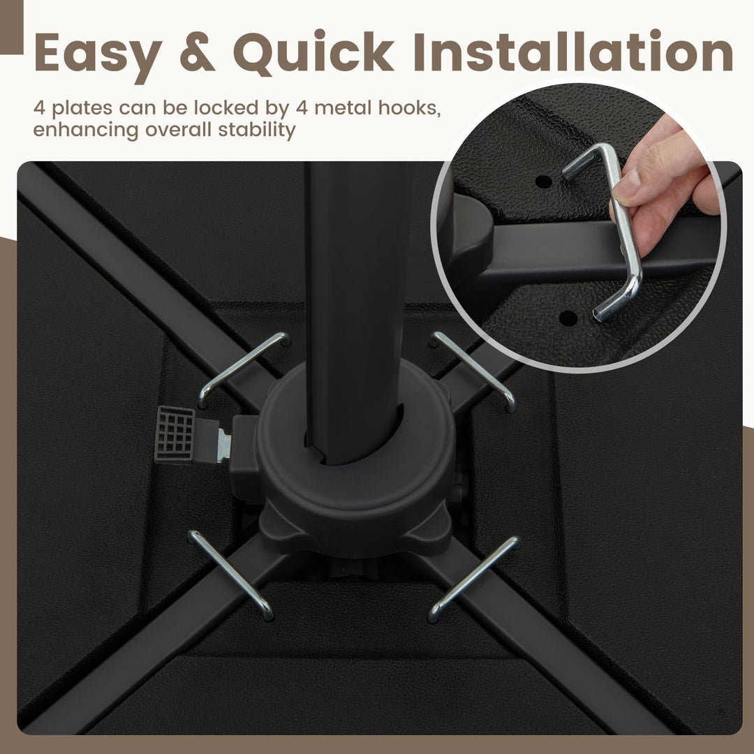 Giantex 225 lbs Fillable Patio Offset Umbrella Base