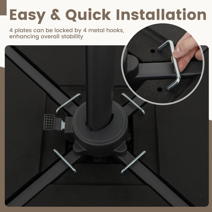 Giantex 225 lbs Fillable Patio Offset Umbrella Base