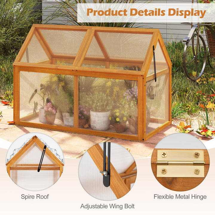Giantex Portable Raised Flower Planter Protection with Transparent Panels &amp; Adjustable Roof