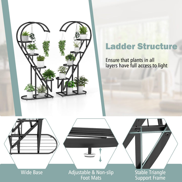 Giantex 5 Tier Metal Plant Stand Indoor