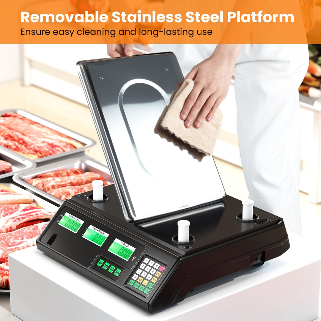 Giantex  88 lb/40 kg Price Computing Scale w/Dual LCD Display &amp; Stainless Steel Platform
