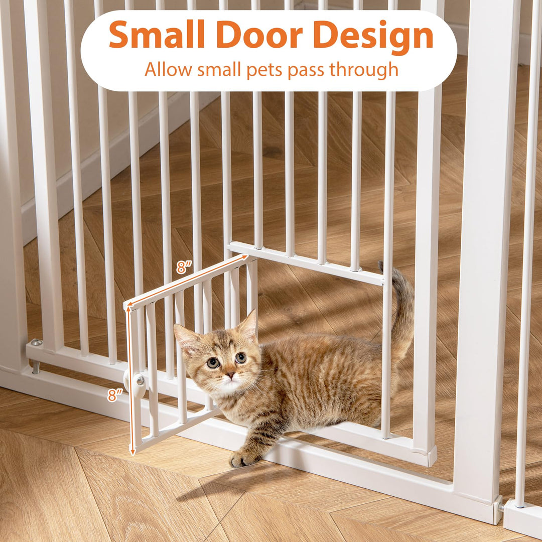 Giantex 59” Extra Tall Pet Gate Heavy-Duty Metal Cat Gate with Wide Opening