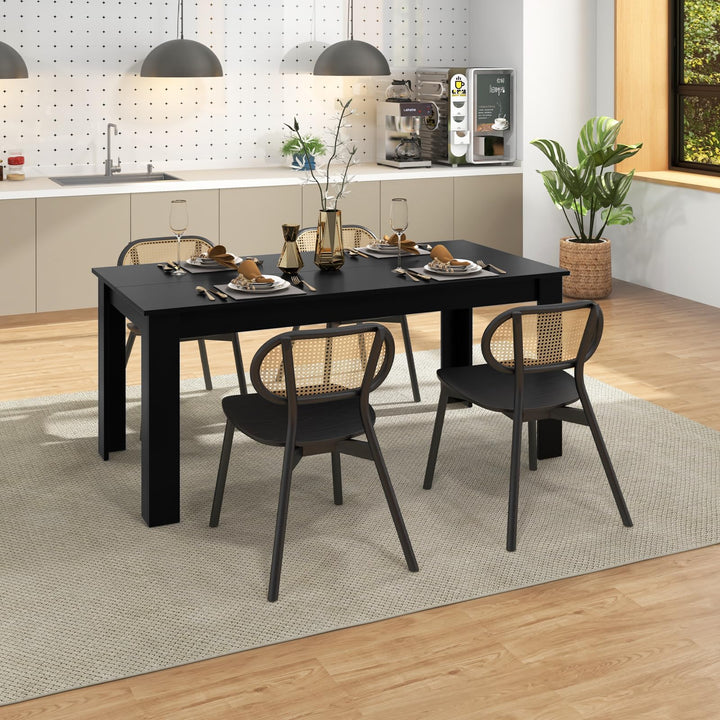 Giantex 63 Inch Rectangular Modern Dining Kitchen Table for 6 People