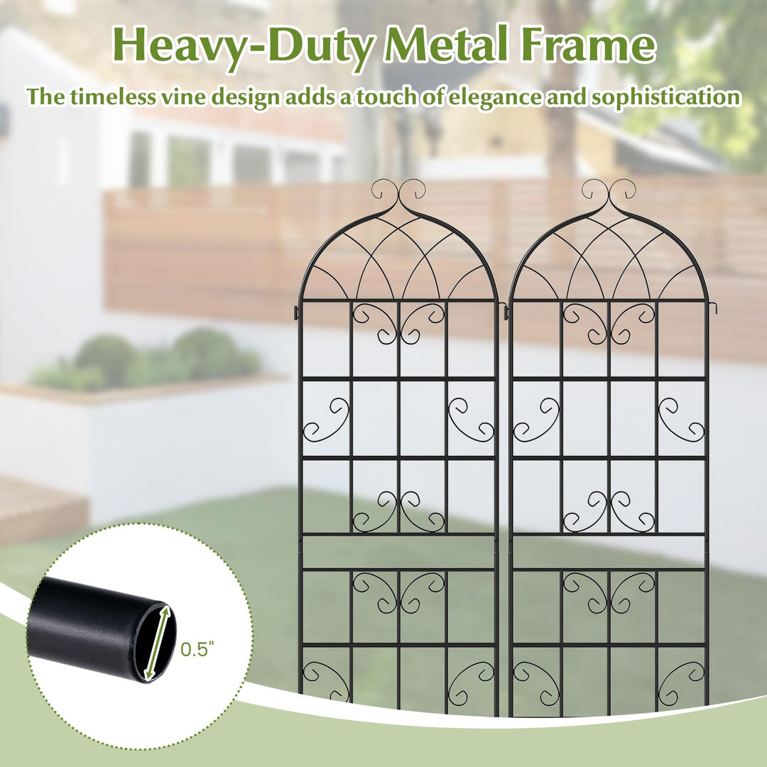 Giantex 2/4 Packs 71"x20"/86"x20" Metal Garden Trellis for Outdoor Climbing Plants