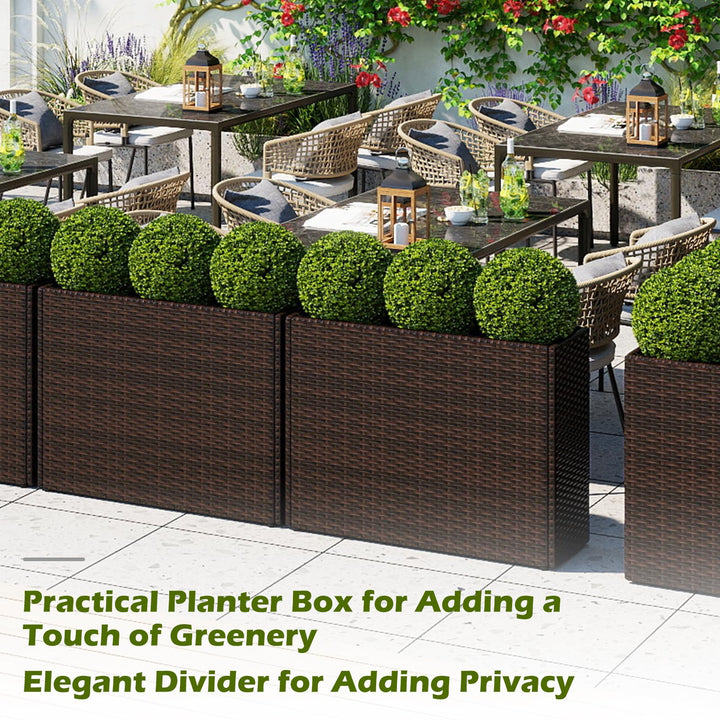 Giantex 32”x11”x24" Wicker Raised Garden Bed