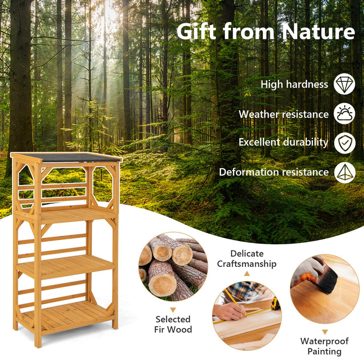 Giantex Plant Stand with Roof - 54&