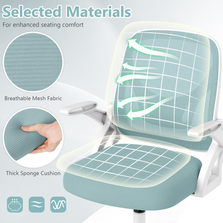 Giantex Ergonomic Desk Chair with Flip-up Arms &amp; Lumbar Support