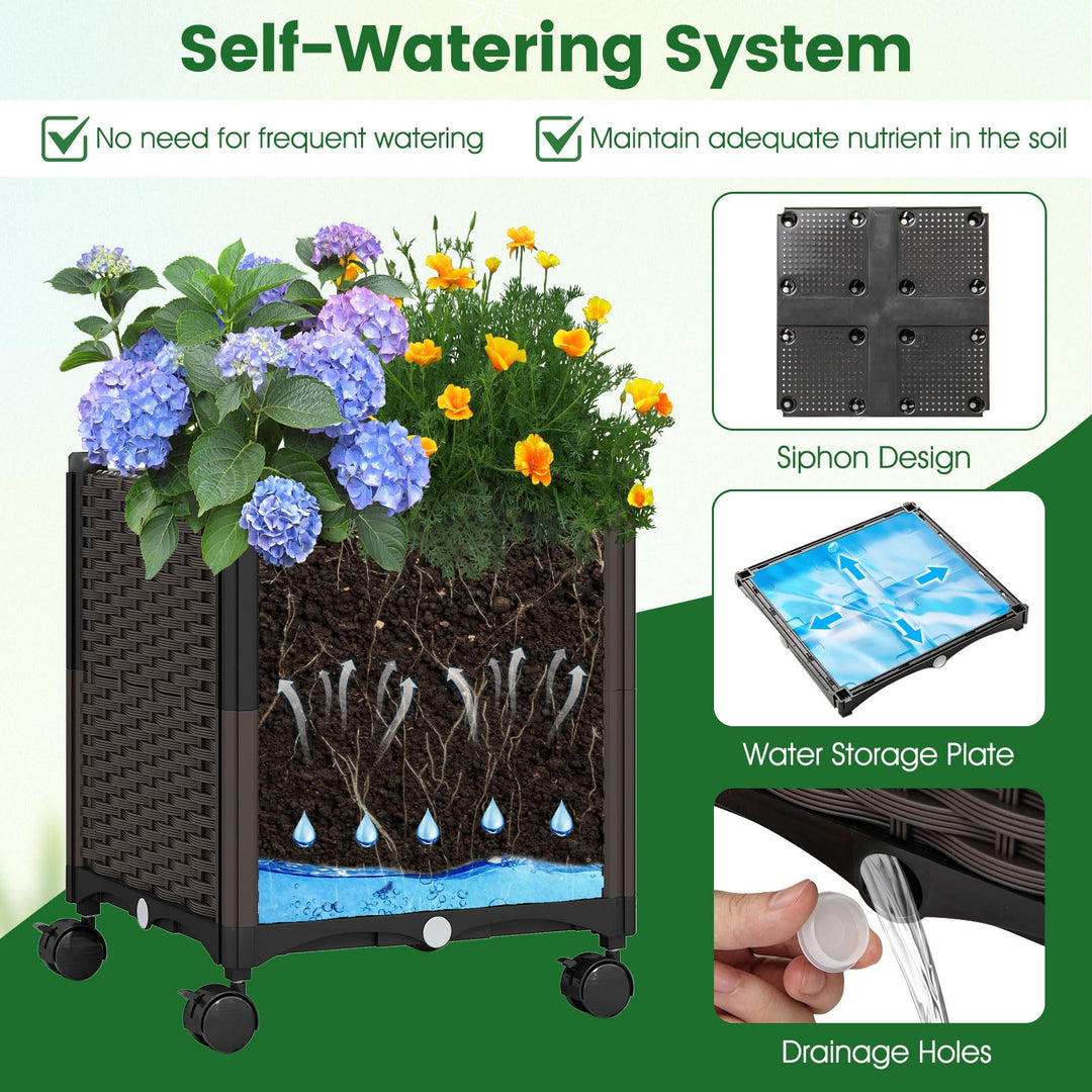 Giantex 8.2 FT Garden Arch Trellis w/ 2 Self-Watering Planter Boxes