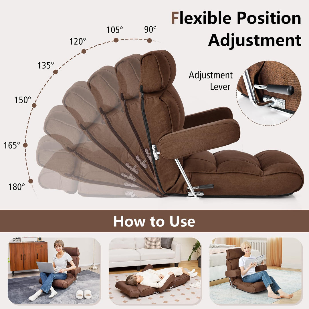 Adjustable Folding Sofa Chair - Giantex
