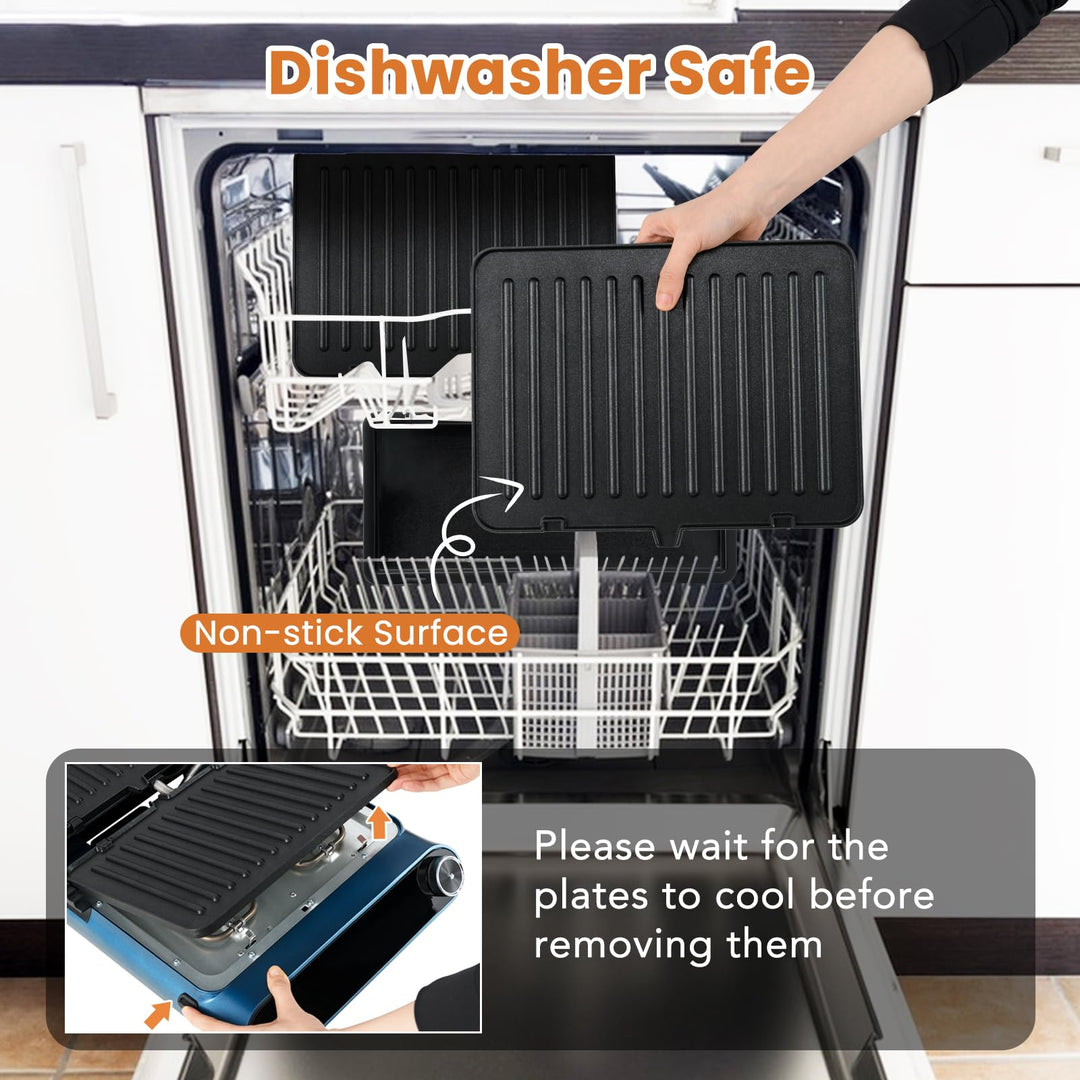 Giantex Panini Press Sandwich Maker, Electric Indoor Grill with 2 Removable &amp; Dishwasher Safe Non-Stick Plates