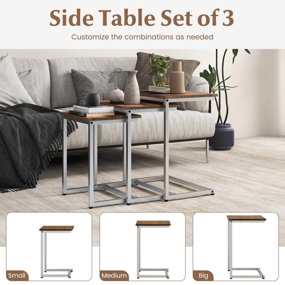 Giantex Nesting Coffee Table Set of 3