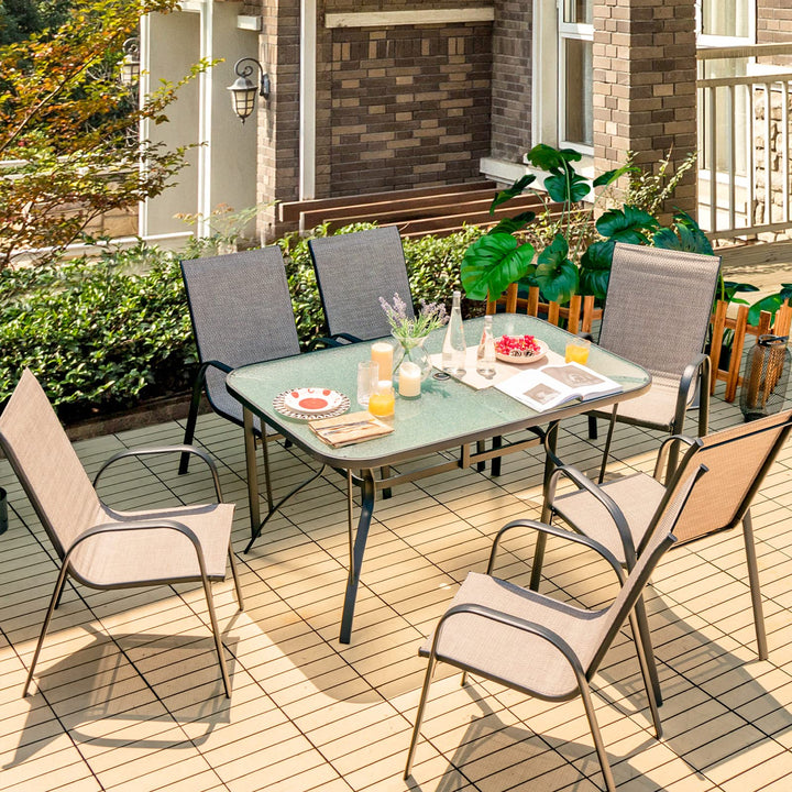 Giantex Patio Dining Table for for 4-6 Person