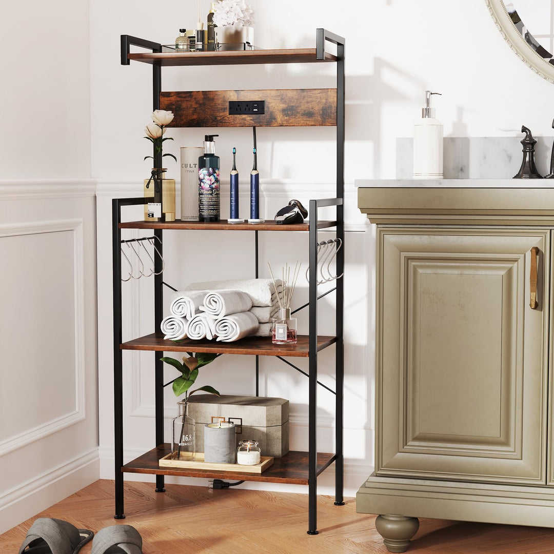 Giantex Bakers Rack with Storage 4 Tiers Shelf